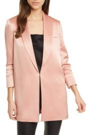 Jace Shawl Collar Long Satin Jacket at Nordstrom